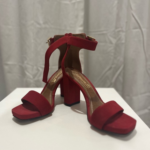 Intervalle high heels red sandals - Picture 2 of 4